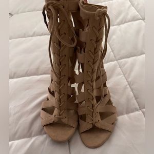 Aldo Strappy Zip Up Heels